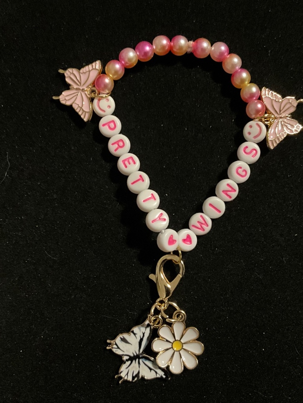 Parky’s Place Handmade “Pretty Wings” Butterfly Stretch Bracelet 🦋💗✨